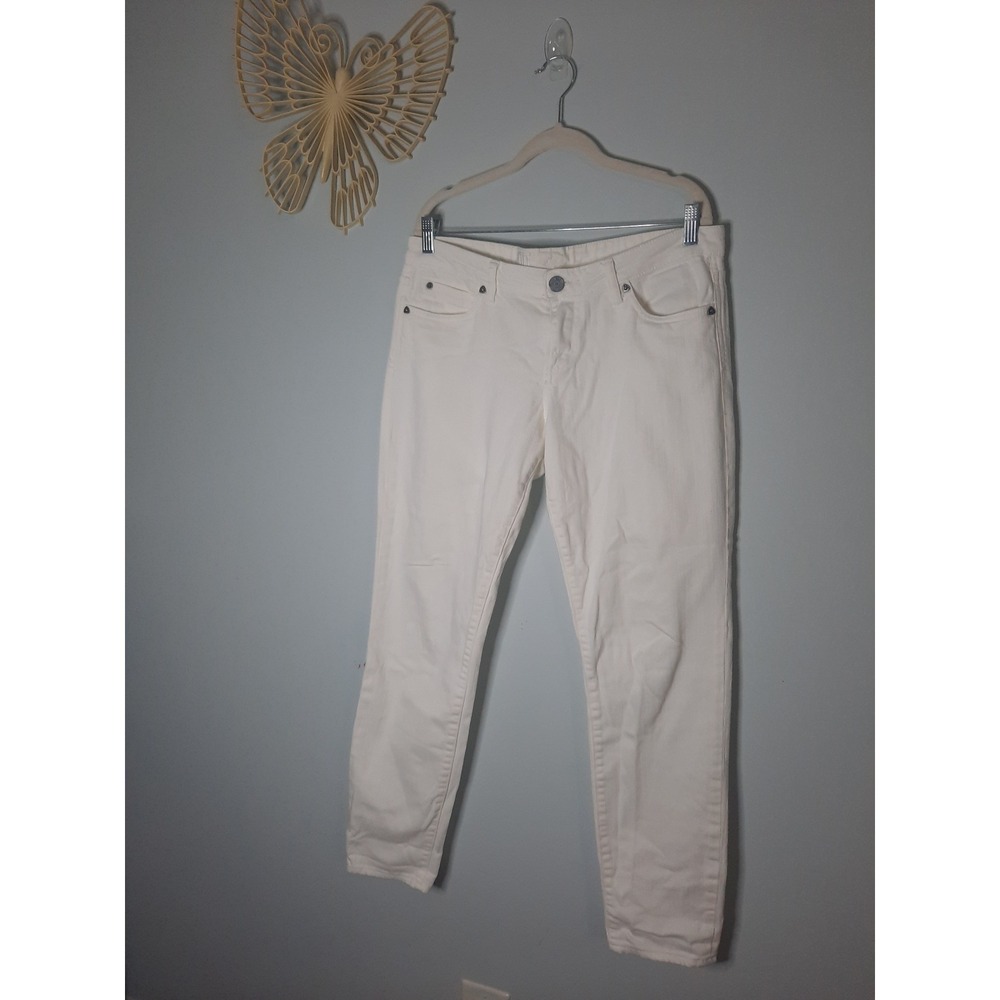 Kut from the Kloth White Skinny Jeans Womens Size 8 Mid Rise Stretch Denim